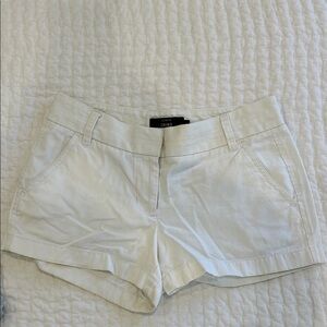 J. Crew White Cotton Chino Bermuda Shorts